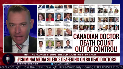 CANADIAN DOCTOR DEATH WATCH!! COUNT NOW OVER 80?? NOT A WORD FROM #CRIMINALMEDIA?