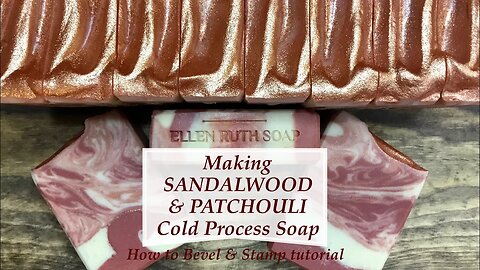 SANDALWOOD & PATCHOULI Coconut Milk CP Soap plus How To clean & Stamp bars | Ellen Ruth Soap