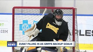 Canisius catcher Jake Zurat steps in to help hockey team