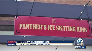Florida Panthers open outdoor ice rink for the holidays