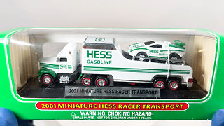 2001 MINIATURE HESS RACER TRANSPORT CAR