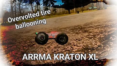 over volted ARRMA KRATON XL just look at them wheels balloon