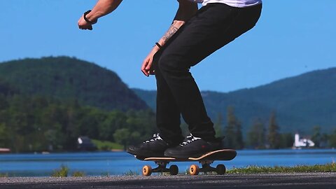 Slow Motion Video - Skateboarding 2023 - On Top of a Mountain