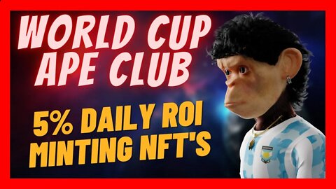 World Cup Ape Club Review 🙉 5% Daily ROI ⚽️ 5% Referral Program