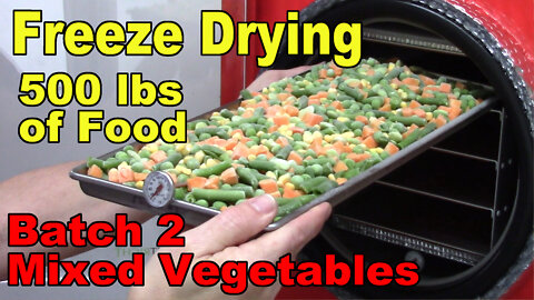 Freeze Drying Your First 500 lbs of Food - Batch 2 - Mixed Vegetables