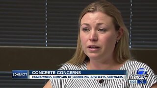 Arvada residents upset over crumbling concrete at new-build homes