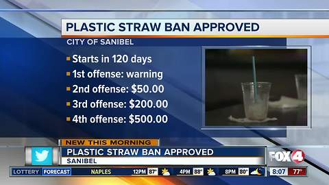 City of Sanibel gives final approval to plastic straw ban