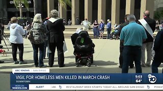 Vigil for homeless men killed in crash