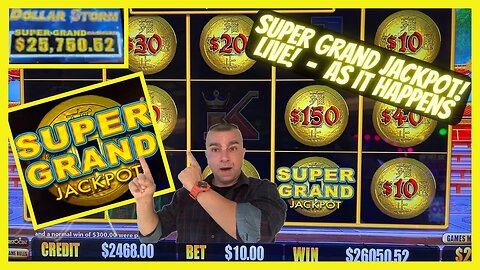💥I Won The Biggest Super Grand Jackpot On Dollar Storm Caught LIVE on YouTube💥Over $25,000!!💥