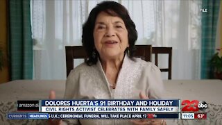 Dolores Huerta celebrates her 91st birthday and statewide holiday today!