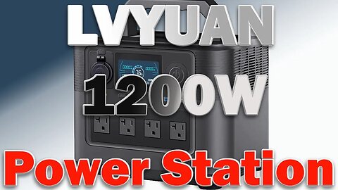 LVYUAN 1200W Portable Power Station 1008Wh Solar Generator For Emergency LiFePO4 Battery Backup