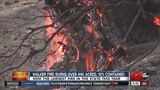 Walker Fire now the largest fire in the state at over 44,000 acres burned