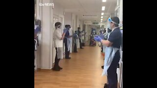 WATCH: 106-year-old woman leaves hospital to applause after beating Covid-19 (mup)