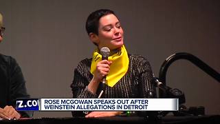 Rose McGowan gives powerful speech in Detroit after Weinstein allegations