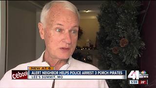 Lee's Summit man helps cops catch porch pirates