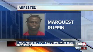 Man arrested for sex crime with teen