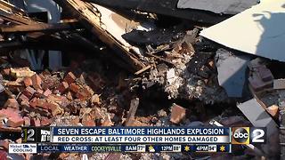 Seven rescued from house fire, apparent explosion in Baltimore Highlands