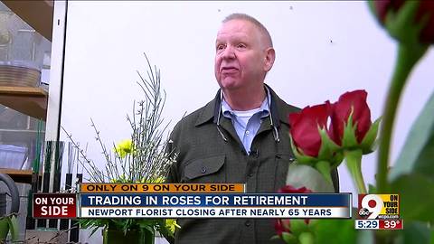 Florist for 47 years trades roses for retirement