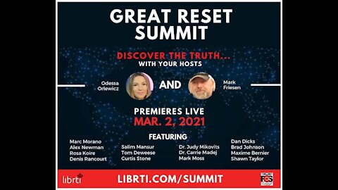 Great Reset Summit - Premiere Episode -Marc Morano & Dr. Carrie Madej