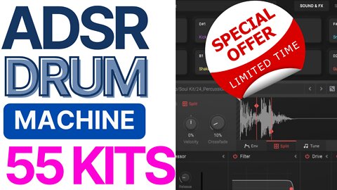 ADSR VST Drum Machine 55 Drum Kits Introductory Offer + Free Plugin FIRST LOOK Overview