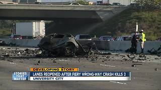 Lanes reopened hours after fatal crash on I-805