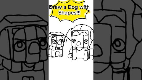 Draw a Dog Easy Using Shapes! #drawing #sketch