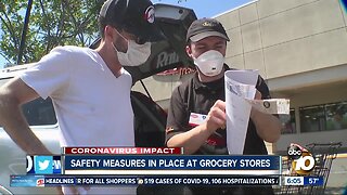 Safety measures in place at grocery stores