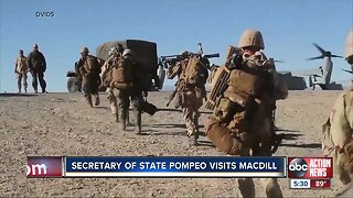 Secretary of State, Mike Pompeo visits MacDill Air Force Base