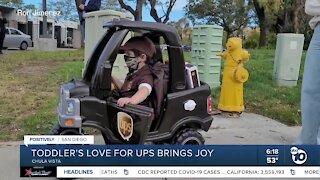 Toddler's love for UPS brings joy to workers