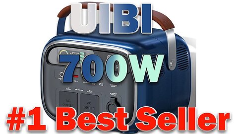 UIBI 700W Portable Power Station 666Wh Portable Generator For Offgridliving Prepping Vanlife Camping