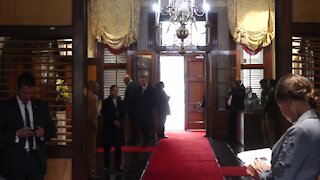 SOUTH AFRICA - Cape Town - UK Prime Minister hands over bell of SS Mendi (VIDEO) (nvC)