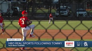 Tommy Morrissey showing off baseball skills