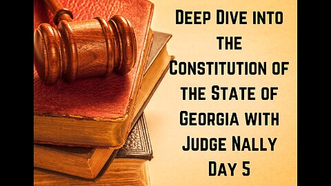 Deep Dive into the GA Constitution with Judge Nally July 30, 2023