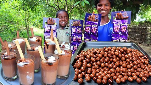 CHOCOLATE MILKSHAKE | Homemade Milkshake | Ice Cream Milkshake | Village Fun Cooking