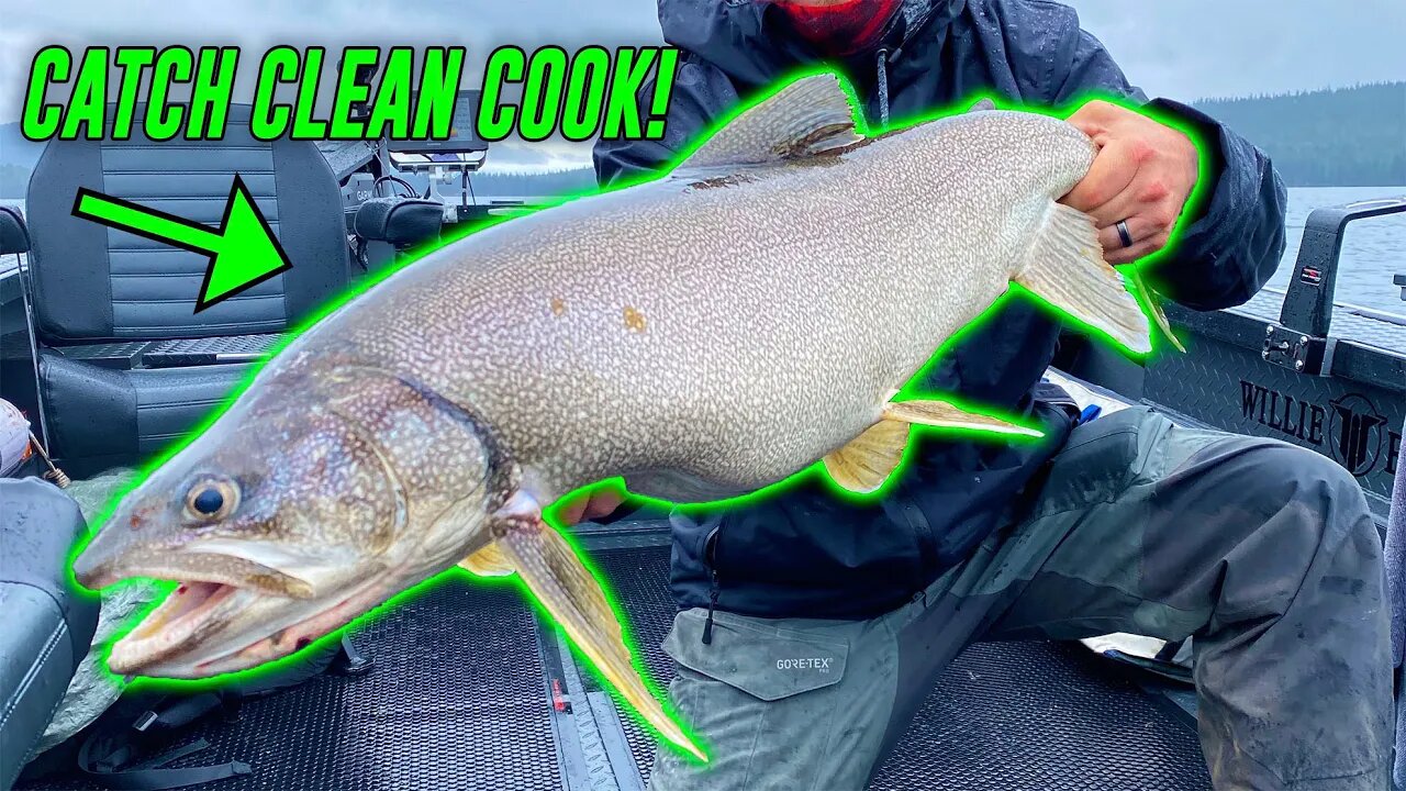 Catch N' Cook Brown SUGAR Mackinaw Lake Trout FISHING Adventure.