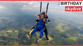 100-year old celebrates birthday by skydiving
