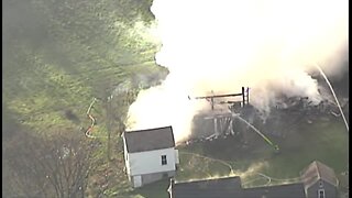 Portion of Route 44 in Geauga County is closed due to a fire
