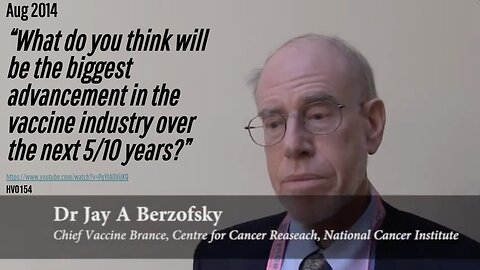"The biggest advancement in the vaccine industry over next 5/10 years?" Jay Berzofsky (Aug 2014)