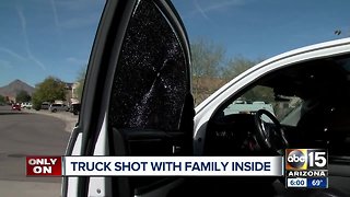 Valley dad's truck sprayed with bullets