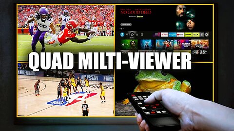 WATCH 4 STREAMING DEVICES ON ONE SCREEN | NFL GAME, NBA GAMES, NETFLIX, YOUTUBE AND MORE