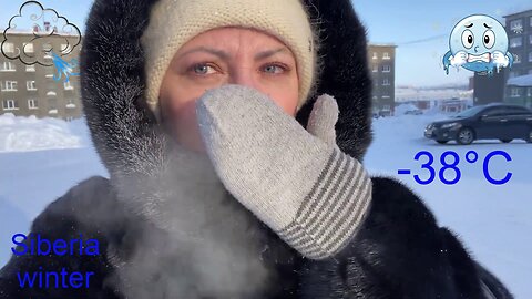 Cold stories | Norilsk | Siberia winter frost -38°C | Woman | Frostbite nose | Piercing frosty wind