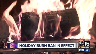 No burn ban in effect through Christmas holiday