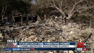 Homes threatened by Stagecoach Fire as evacuations put in place