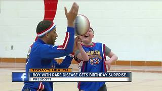 Boy with rare disease gets birthday surprise
