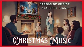 Christian Instrumental Christmas Music | 30 Mins Peaceful Carols & Fireplace Sounds Atmosphere