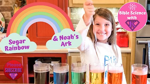 Sugar Rainbow DIY kids home science experiment & Noah’s Ark Bible Story