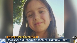 10-year-old killed saving toddler is national hero