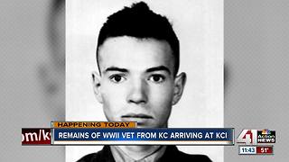 Remains of WWII vet from Kansas City arriving at KCI - pt. 2