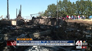 Congregation gathers, reminisces after 135-year-old church burns down