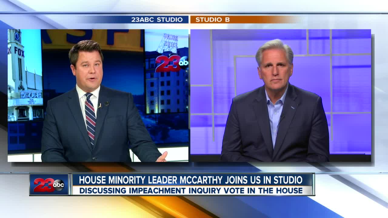 Rep. Kevin McCarthy Speaks with 23ABC's Tim Calahan